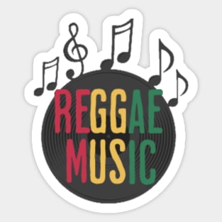 Reggae Music | Music Notes | Vintage Vinyl Record Sticker